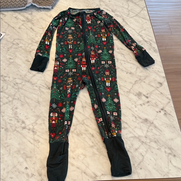 Little Sleepies Nutcracker Green Kids Footie - Picture 1 of 5